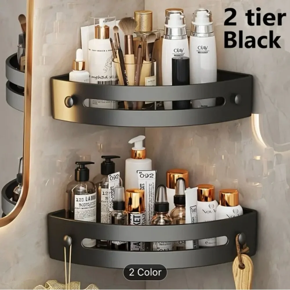 2pcs Bathroom Storage Rack, Corner Shower Caddy Organizer light weight